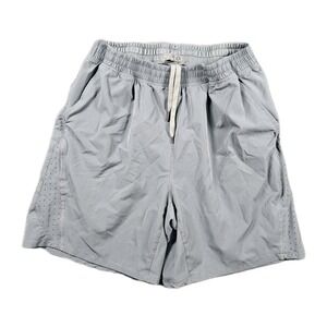 Tasc Performance Shorts Mens L Gray Athletic Gym Running Stretch Drawstring